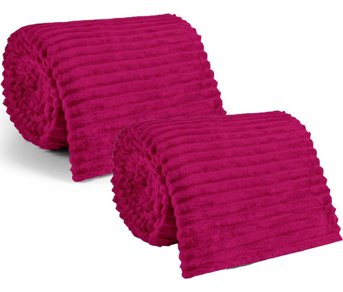 Kit 2 Cobertor Manta Canelada Soft Macia Luxo Varias Cores