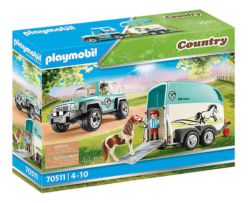 Playmobil Carro Com Reboque Para Pónei Country 70511 Sunny