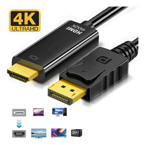 Displayport A Cable Convertidor Hdmi-ultra Hd 4k