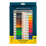 Art Alternatives Juego De Pintura Gouache De 24 Piezas