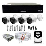 Kit Cftv 4 Cameras De Segurança 1120b + Dvr 1004c Intelbras