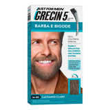  Gel Color Barba E Bigode Grecin 5 Masculino Elimina Grisalho Tom Castanho Claro