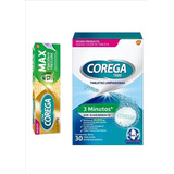 Combo Corega Tabs 3 Minutos + Ultra Corega Max Menta X 40 G