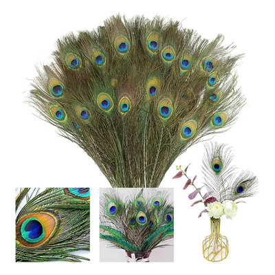 Sulontou 50pzs Plumas De Pavorreal Eventos Fiestas Decoracion 25-30cm | MercadoLibre