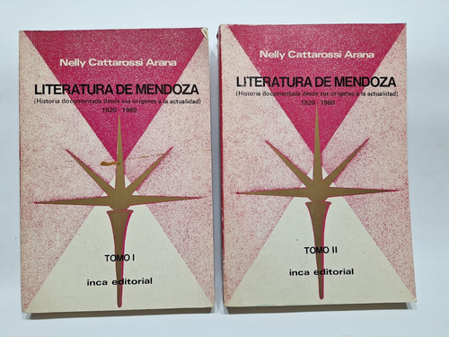 Antiguo Libro Literatura De Mendoza Lote X 2 Libros Le811