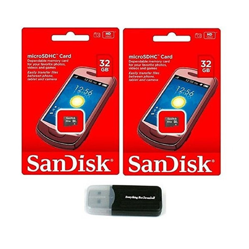 Sandisk 32gb (2 Pack) Microsd Hc 32g Tarjeta De Memoria Flas