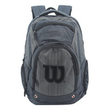 Mochila Wilson Open Urbana Deportes Escolar Porta Notebook Color Gris Oscuro