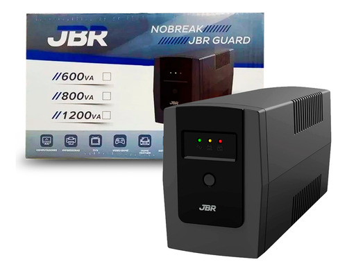 Nobreak Jbr 600va 220v P/ Pc Vídeo Game Tv Cftv Wi-fi