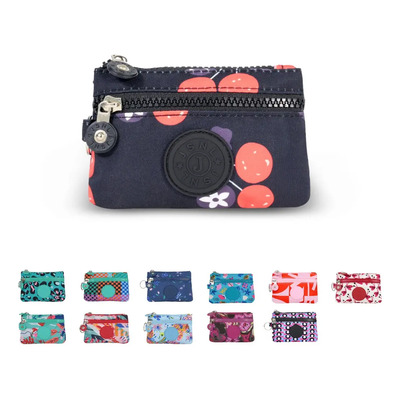 12 Monederos y Tarjeteros Mayoreo Multicolor Estilo Kipling, Carteras Pequeñas para Tarjetas, Efectivo y Cambio, Diseño Floreado Casual y Resistente | Meses sin interés