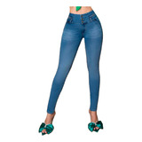 Jeans Mujer Pantalón Colombiano Mezclilla Strech Push Up 143