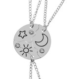 B Collar De Amistad Con Colgante De Sol Luna Nube Estrella