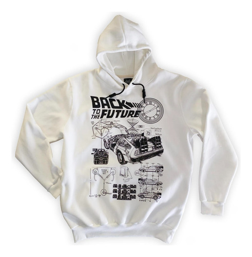 Buzo Hoodie Maxibuzo Volver Al Futuro Estampa Plena