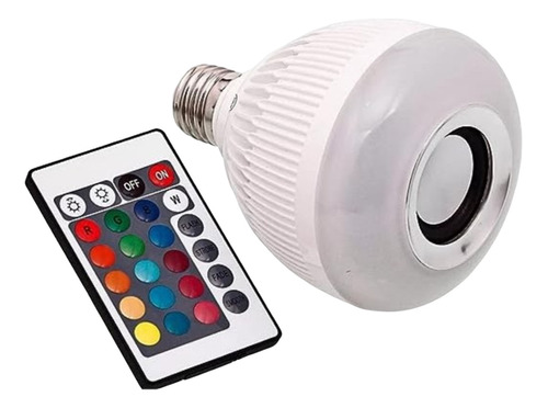 Lampada Som Bluetooth Led  Musical Caixa Som E27 Bivolt