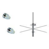 Antena Base Vhf Stelbras 3x5/8 9db Com Conectores Aluminio