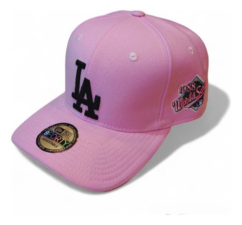 Gorra Curva Cerrada La Los Angeles Rosa Topquality 