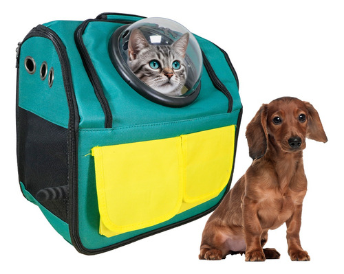 Mochila Transportadora Portátil Para Perro Gato Mascotas