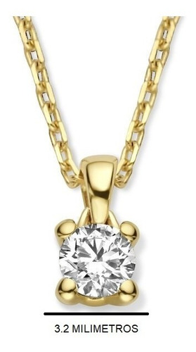 Cadena Y Dije Oro 18 Kilates Diamante Certificado