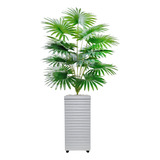 Planta Arranjo Palmeira Artificial Grande + Vaso Decorativo 
