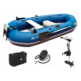 Bote Gomon Inflable Aquamarina Classic Motor Eléctrico 55lbs