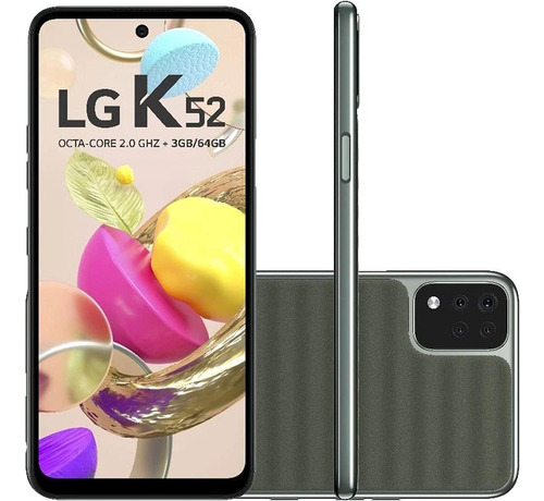 Smartphone K52 4g Tela 6.6'' 64 Gb 3gb Ram Verde LG