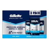 Gillette Antitranspirante En Gel Specialized Pro 3 Pzas