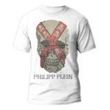 Playera Philipp Plein Blanca Calavera Plateada Envío Gratis 