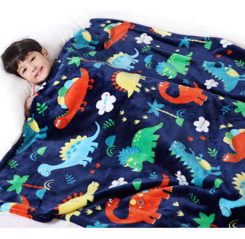 Ropa De Cama Lukeight Manta De Dinosaurio Para Niños, M Rcm1