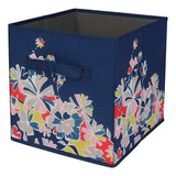 Organizador Closet Cubo Plegable Floral 