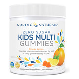 Nordic Naturals Zero Sugar Kids Multi Gummies, Naranja Limn