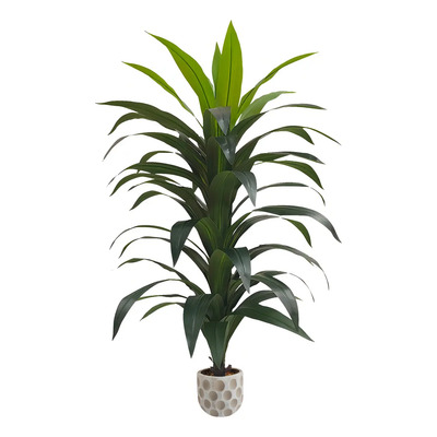 Planta Artificial Con Maceta Palo De Brasil 1.5m Artego Color Manglar dracaena palo de brasil | Meses sin interés