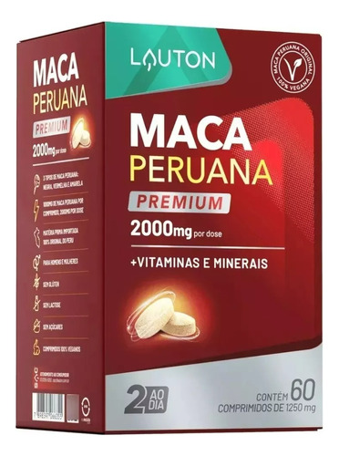 Maca Peruana 1000mg C/ Vitamina C, A, Zinco - Mp Importada