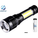 Linterna Led Cree T6 Lampara Cob Recargable Usb Zoom