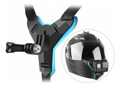 Suporte Gopro Capacete Azul | Pronta Entrega