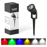 Kit 2 Luminária Espeto De Jardim 9w Ip65 Cor Da Luz Rgb Colorido