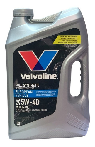 Aceite Valvoline Synpower Advanced 5w40 4,73l Sintetico