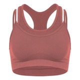 Top Sin Mangas Mujer Seamless Dash Sportfitness Rosado