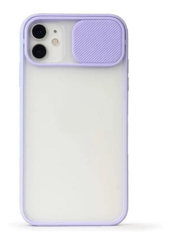 Funda Generica Para iPhone Tpu Traslucida Tapa Camara Slide