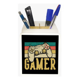 Organizador Mesa Suporte Cel Porta Caneta Retro Games Luxo