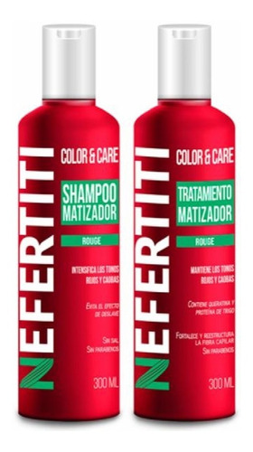 Shampoo Y Tratamiento Matizador Para Cabello Rojo Nefertiti