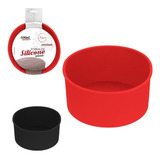 Forma De Silicone Mini Bolo Airfry Redonda Microondas 600ml