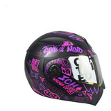 Casco Abatible Ich-3110 Message Ngr Brillant Morad Visor Mrd