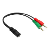 Cable Adaptador/ Audifono Y Microfono Para Pc.