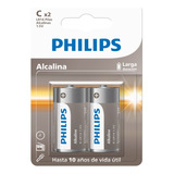 Pila C Alcalina Philips Lr14 1.5v Blister X 2 Unidades