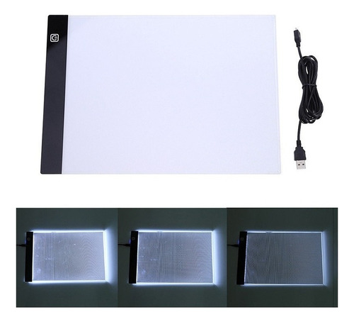 Pad Gráfico Digital A4 Led Desenho Tablet Usb Led Light