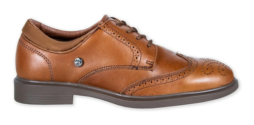 Zapato Niño Azulp 415 Piel Café Vestir Bostoniano 18 Al 21.5