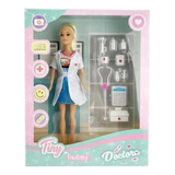 Muñeca Tiny Doctora Pediatra Con Accesorio Tipo Barbie