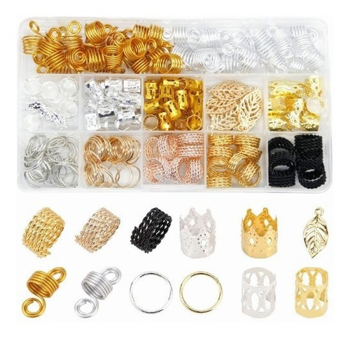 200pcs Anillo Trenzado Decorativo Para El Pelo