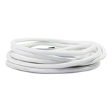 Cable Textil Vintage 2x0.50mm Color Blanco Liso Pack X10mts