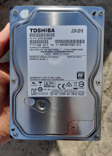 Disco Rígido Toshiba 500 Gb