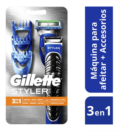 Gillette Styler 3en1 1 Máquina Para Afeitar + 1 Cartucho 1 K